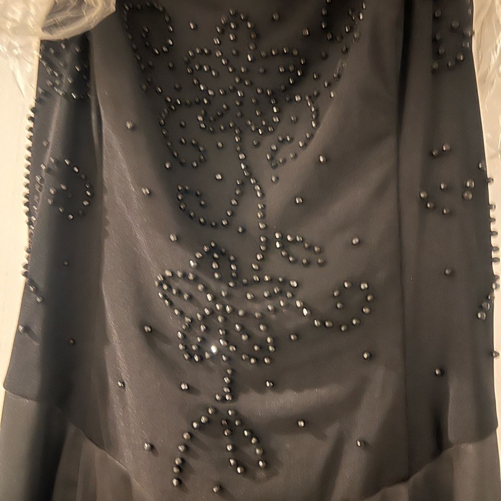 Elegant Black Beaded Dress